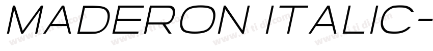 Maderon Italic字体转换